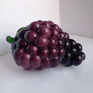 Art blown glass, 2 tone purple grapes, EUC